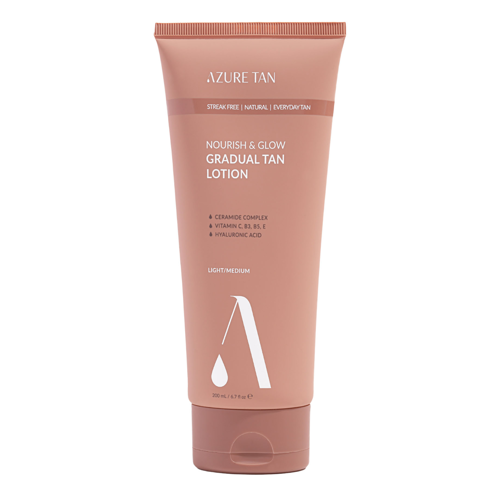 Azure Tan - Nourish & Glow Gradual Tan Lotion - Tělové mléko pro postupné opalování - Light/Medium - 200 ml