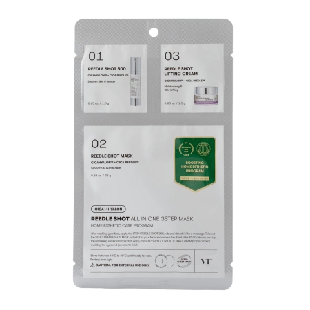 VT Cosmetics - Reedle Shot All In One 3 Step Mask - Vyhlazující pleťová maska - 1,5g+1,5g+25g