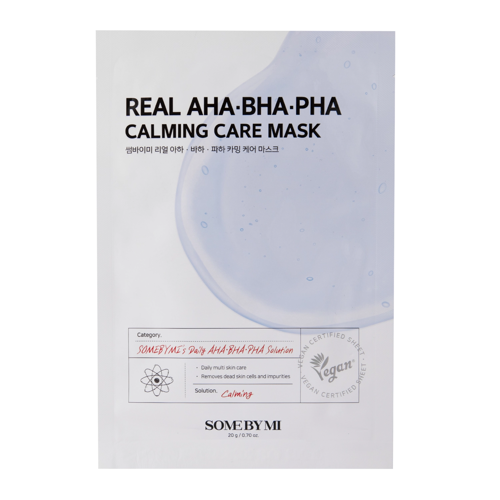 Some By Mi - Real AHA BHA PHA Calming Care Mask - Zklidňující textilní maska - 20 g