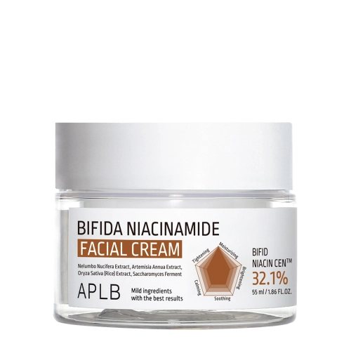 APLB - Bifida Niacinamide Facial Cream - Krém na obličej s niacinamidem pro zmenšení pórů  - 55 ml