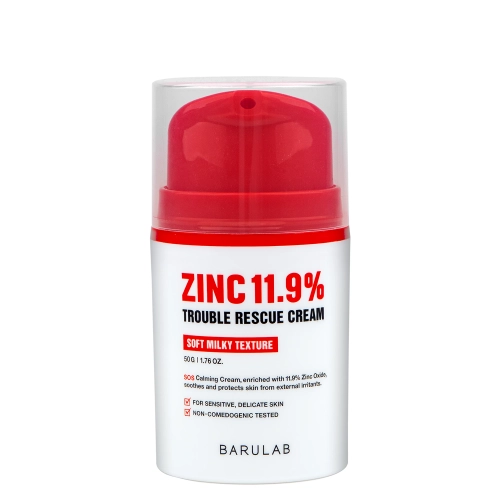 Barulab - Zinc 11.9% Trouble Rescue Cream - Krém proti nedokonalostem - 50 g