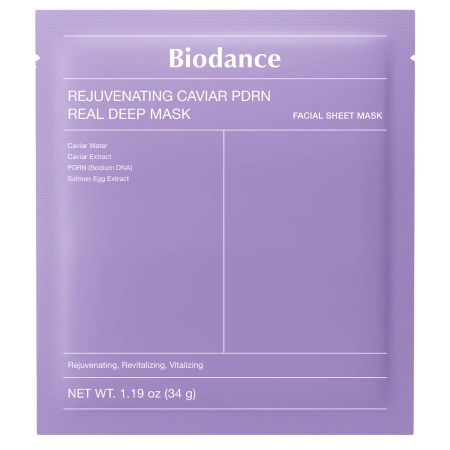 Biodance - Rejuvenating Caviar PDRN Real Deep Mask - Kolagenová pleťová maska s PDRN - 1ks/34g