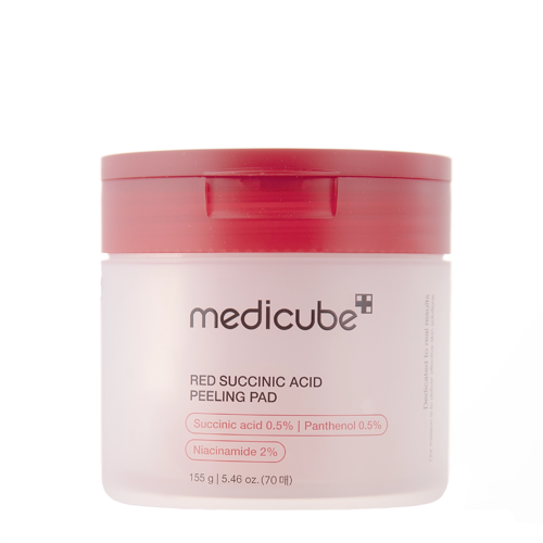 Medicube - Red Succinic Acid Peeling Pad - Exfoliační polštářky na obličej - 70ks/155g