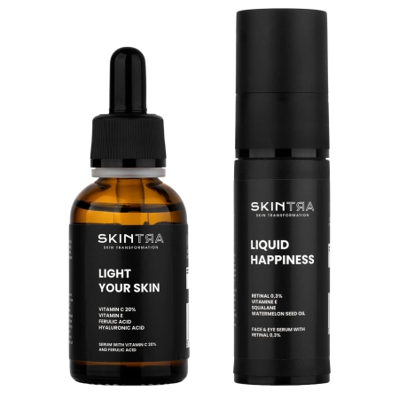 SkinTra - Sada Anti-Aging Glow Set  - Sérum s retinalem  30 ml + Rozjasňující sérum 30 ml