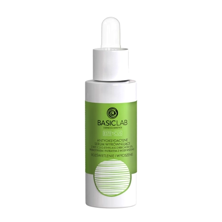 BasicLab - Esteticus - Rozjasnění a zklidnění - Antioxidační, vyrovnávající sérum s vitamínem C 15 % - 30 ml