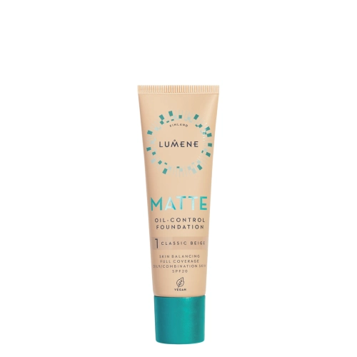 Lumene - Matte Oil Control Foundation SPF 20 - Matující make-up - 1 Classic Beige - 30 ml