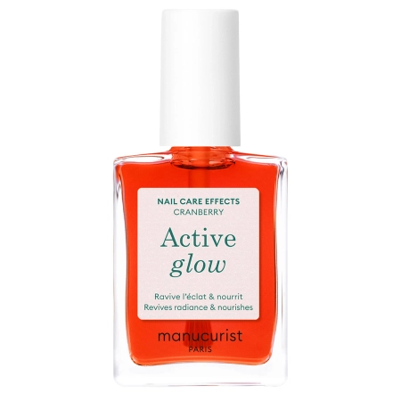 Manucurist - Active - Active Glow - Pečující lak 2v1 - Cranberry - 15 ml