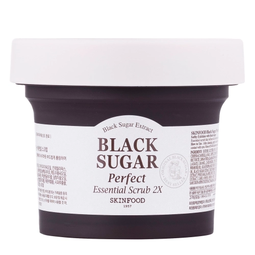 Skinfood - Black Sugar Perfect Essential Scrub 2X - Peelingová maska s hnědým cukrem - 210 g