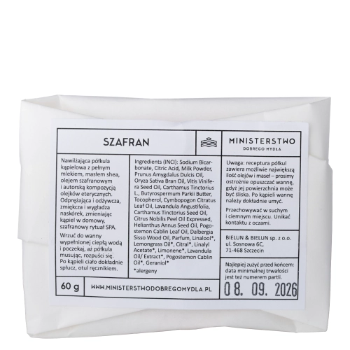 Ministerstwo Dobrego Mydła - Koupelová polokoule Šafrán  - 60 g