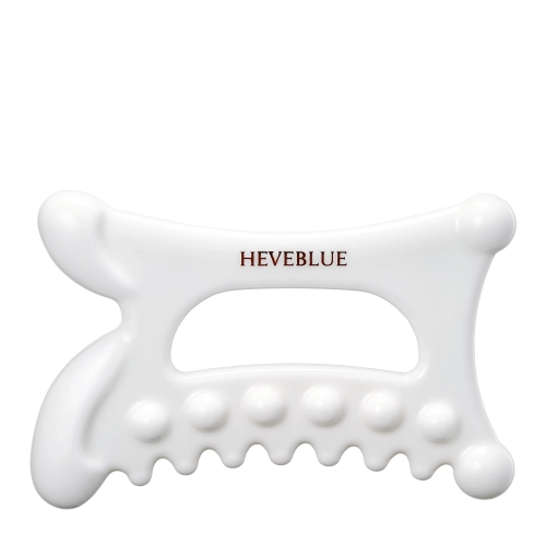 HEVEBLUE - Natural White Clay Relaxing Homecare Gua Sha - Masážní kámen - 1ks