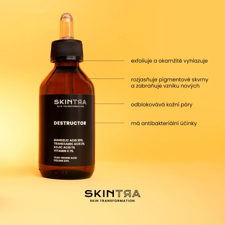 SkinTra - Destructor - Celoroční kyselinový peeling 24 % - 30 ml