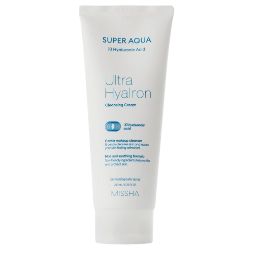Missha - Super Aqua Ultra Hyalron Cleansing Cream - Čisticí krém s kyselinou hyaluronovou - 200 ml