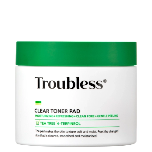 Troubless - Clear Toner Pad - Exfoliační polštářky na obličej - 60ks