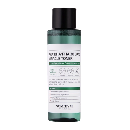 Some By Mi - AHA BHA PHA 30 Days Miracle Toner - Čisticí tonikum s obsahem AHA, BHA a PHA kyselin - 150 ml