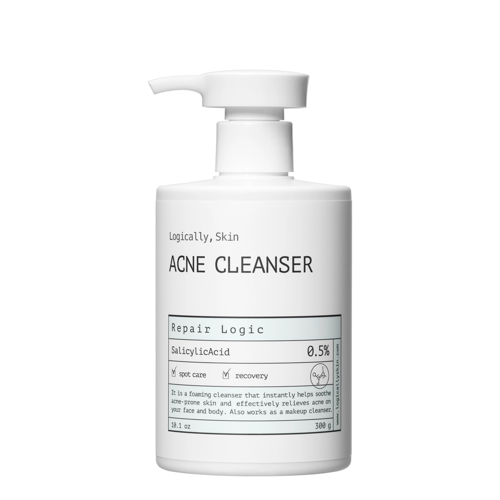 Logically, Skin - Acne Cleanser - Čisticí gel na obličej a tělo s kyselinou salicylovou - 300 ml