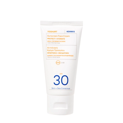 Korres - Yoghurt Sunscreen Face Cream-Gel SPF 30 - Gelový krém na obličej s SPF 50 ml