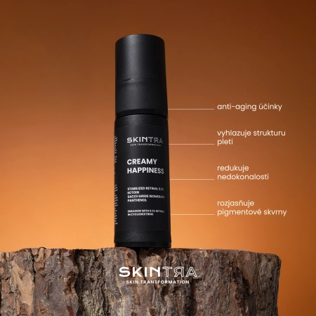 SkinTra - Creamy Happiness - Emulze s Retinalem 0,1 % v cyklodextrinech - 30 ml