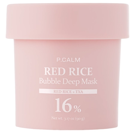P.Calm - Red Rice Bubble Deep Mask - Zklidňující a čistící bublinková maska  - 90 g