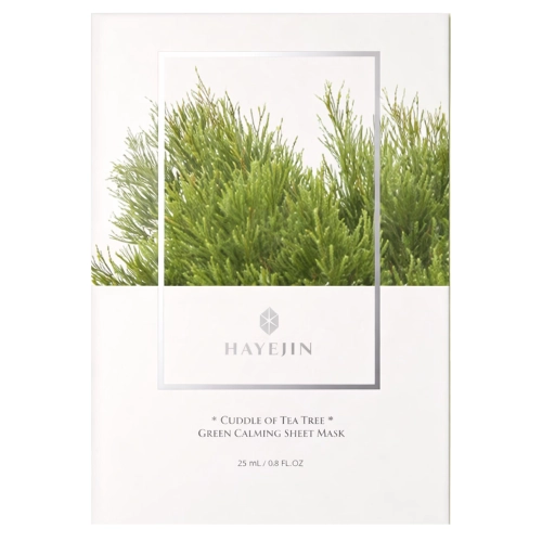 Hayejin - Cuddle of Tea Tree Green Calming Sheet Mask - Zklidňující plátýnková maska - 1ks/25ml