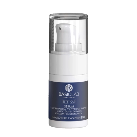 BasicLab - Esteticus - Hydratace a vyplnění - Sérum s 10 % trehalózy, peptidem a kyselinou hyaluronovou - 15 ml