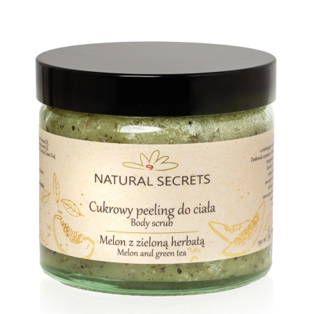 Natural Secrets - Cukrový peeling - Svěží meloun se zeleným čajem - 250 ml