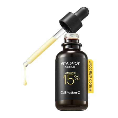 Cell Fusion C - Toning C Vita Shot Ampoule - Rozjasňující sérum s 15% vitaminem C a mikrojehličkami - 20 g