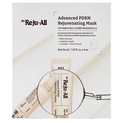 Dr. Reju-All - Advanced PDRN Rejuvenating Mask - Regeneračně-zpevňující plátýnková maska - 4 ks/36 ml