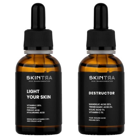 SkinTra - Vitamin C & Peeling Duo Set - Sérum 30 ml + Peeling 30 ml