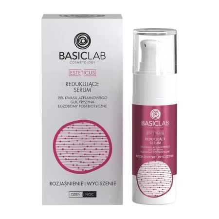 BasicLab - Esteticus - Redukční sérum 15% kyselina azelaová, glycyrrhizin, postbiotické exosomy - 30 ml