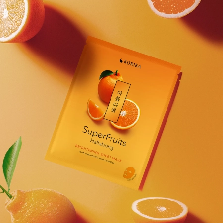 KORIKA - Superfruits Brightening Sheet Mask Hallabong - Rozjasňující plátýnková maska na obličej - 1 ks/25 g