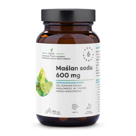 Aura Herbals - Butyrát sodný v mikrokapslích 600 mg - Kapsle - 90 ks