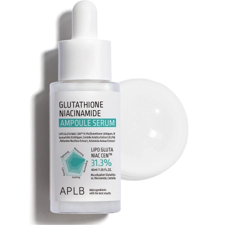 APLB - Glutathione Niacinamide Ampoule Serum - Rozjasňující pleťové sérum - 40 ml