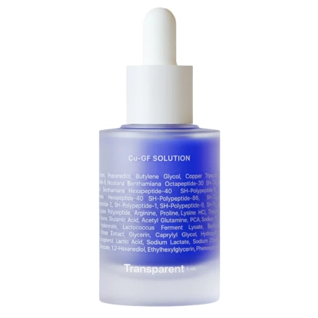  Transparent Lab - Cu-GF Solution - Sérum proti stárnutí s peptidem mědi 1 % a růstovými faktory 5 % - 30 ml