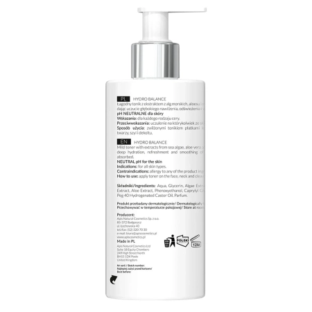 Apis - Professional - Hydro Balance - Moisturizing Toner with Sea Algae - Hydratační Tonikum s mořskými řasami - 500 ml