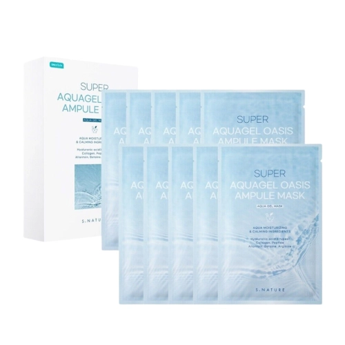 S.Nature - Super Aquagel Oasis Ampoule Mask Set - Sada hydratačních pleťových masek -10x30ml