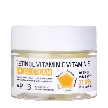 APLB - Retinol Vitamin C Vitamin E Facial Cream - Pleťový krém s Retinolem a vitaminy C a E - 55 ml