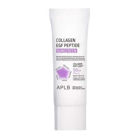 APLB - Collagen EGF Peptide Sunscreen SPF50+ PA++++ - Hydratační krém na obličej s filtrem - 40 ml