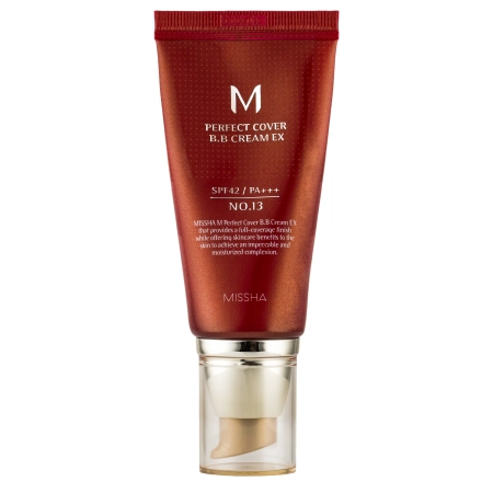 Missha - M Perfect Cover BB Cream EX SPF42/PA+++ - Krycí BB krém EX - No.13 Bright Beige - 50 ml