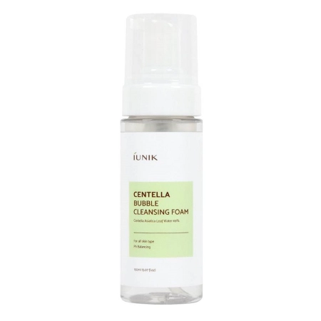  iUNIK - Centella Bubble Cleansing Foam with Centella Asiatica -  Čistící pěna s pupečníkem asijským -150 ml