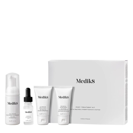 Medik8 - Post Treatment Kit - Sada pro péči o pleť po ošetření - Pěna 40ml+Sérum 10ml+Krém 15ml+Opalovací krém 15ml