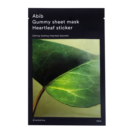Abib - Gummy Sheet Mask Heartleaf Sticker - Hydratační textilní maska - 27 ml