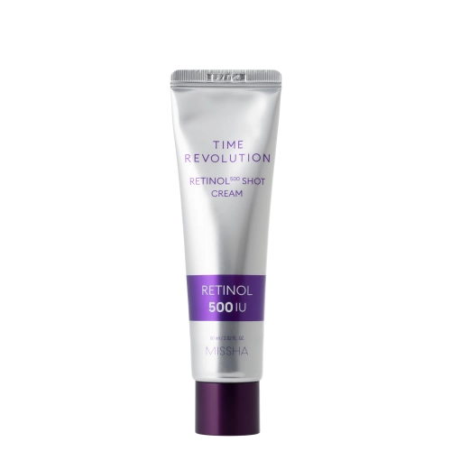 Missha - Time Revolution Retinol 500 Shot Cream - Zpevňující krém na obličej s retinolem - 60 ml