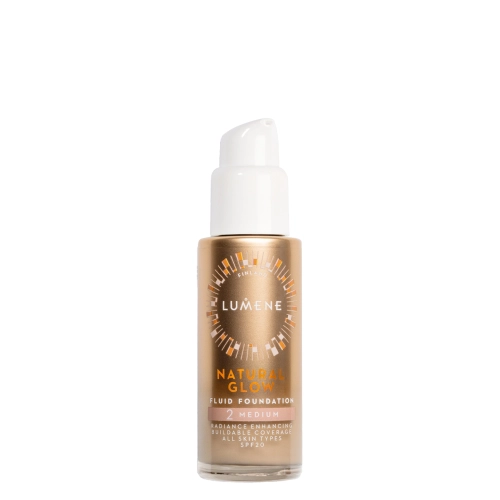 Lumene - Natural Glow Fluid Foundation SPF20 - Rozjasňující make-up - 2 Medium - 30 ml