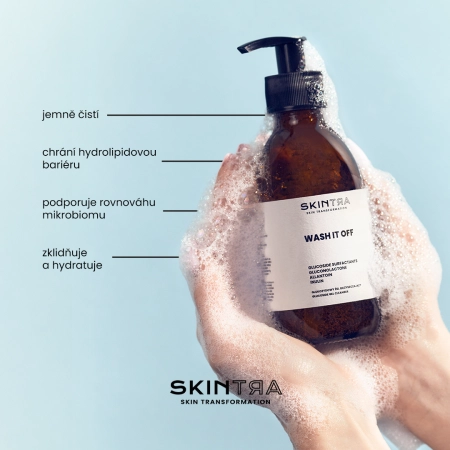 SkinTra - Wash It Off - Glukosidový čisticí gel - 200 ml