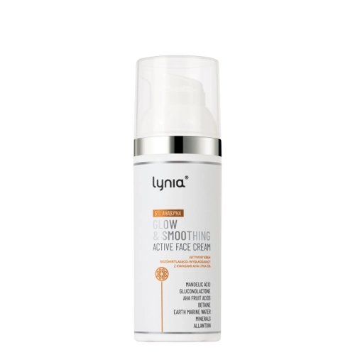 Lynia - Aktivní rozjasňující a vyhlazující krém s AHA a PHA kyselinami 5% - 50 ml
