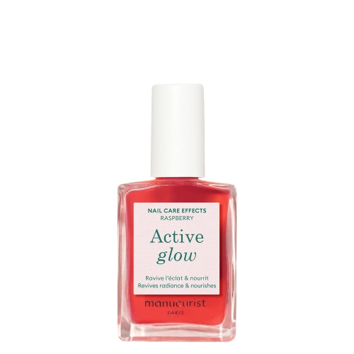 Manucurist - Active - Active Glow - Pečující lak 2v1 - Raspberry - 15 ml