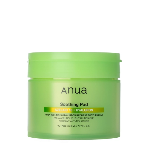 Anua - Azelaic 10+ Hyaluron Redness Soothing Pad - Zklidňující polštářky na obličej - 230ml/90ks