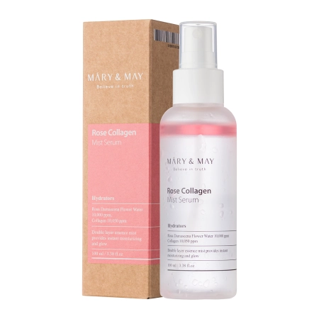 Mary&May - Rose Collagen Mist Serum - Dvoufázové sérum ve spreji - 100 ml