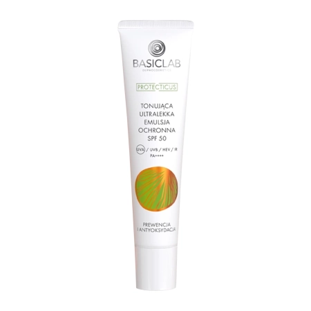BasicLab - Tónovací ultralehká ochranná emulze SPF50 PA ++++ - 40 ml