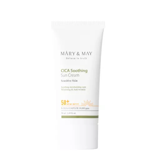 Mary&May - Cica Soothing Sun Cream SPF50+/PA++++ - Zklidňující a hydratační SPF krém - 50 ml